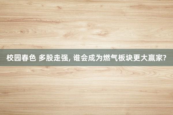 校园春色 多股走强， 谁会成为燃气板块更大赢家?