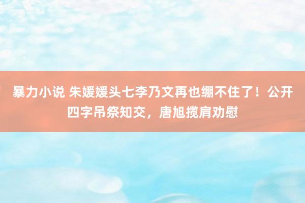 暴力小说 朱媛媛头七李乃文再也绷不住了！公开四字吊祭知交，唐旭揽肩劝慰